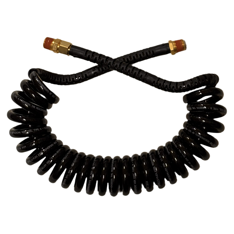 114-422 (12ft Long) 40mm diameter single black grip (12" lead) AIR HOSE Black