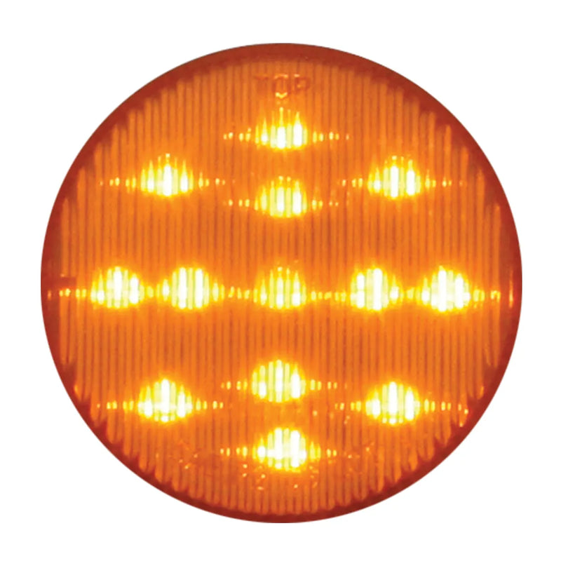 79310 2.5" FLEET AMBER/AMBER 13 LED SEALED LIGHT 2.5" ROUND Chocolate