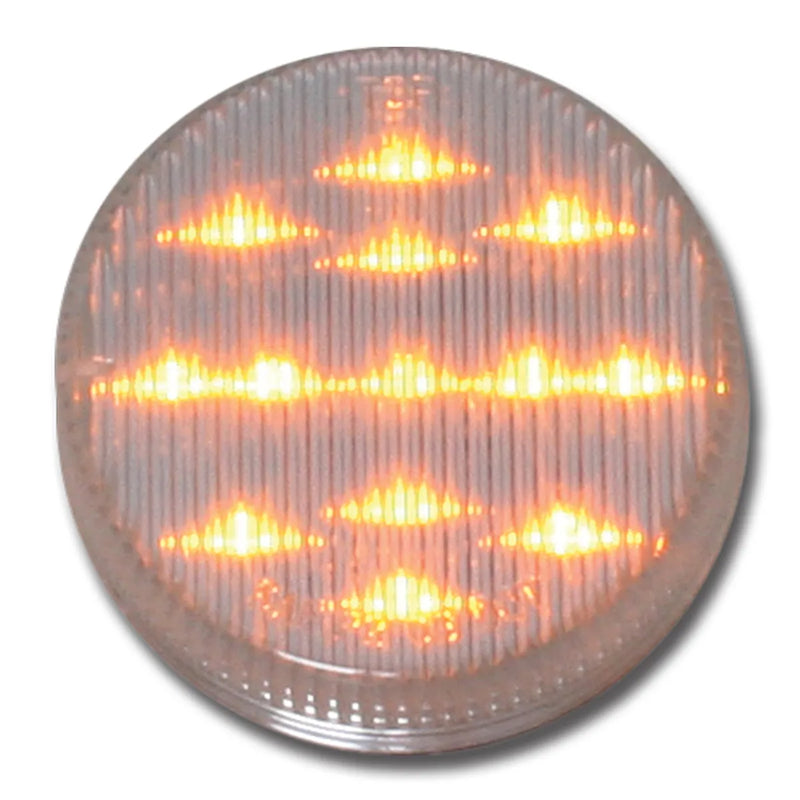 79317 2.5" FLEET AMBER/CLEAR 13 LED SEALED LIGHT 2.5" ROUND Rosy Brown