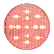 79318 2.5" FLEET RED/CLEAR 13 LED SEALED LIGHT 2.5" ROUND Dark Salmon