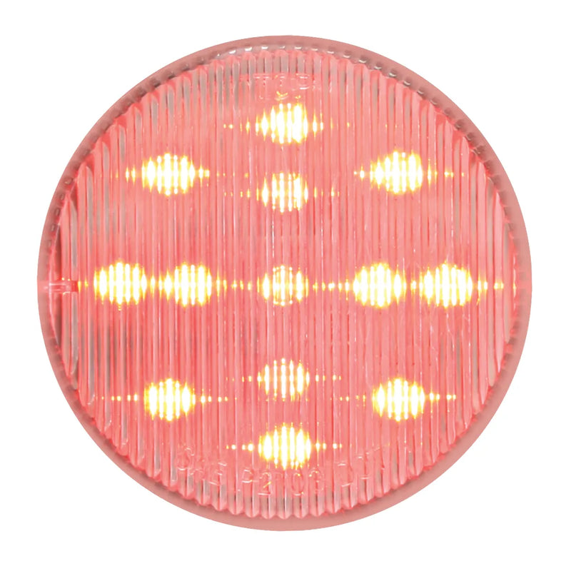 79318 2.5" FLEET RED/CLEAR 13 LED SEALED LIGHT 2.5" ROUND Dark Salmon