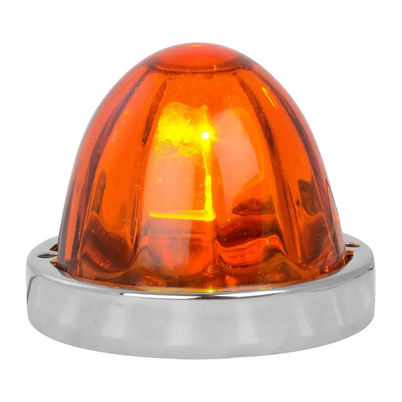 Grand General Flush Mount 3.5" Glass Watermelon Light Kits (1 wire 1156) (choose color) WATERMELON 1156 dark amber,light amber,blue,clear,red,green,purple Chocolate