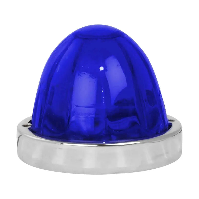 Grand General Flush Mount (1157 2 wire) 3.5" Watermelon Glass Marker Light Kits (CHOOSE COLOR) watermelon glass lens RED,DARK AMBER,LIGHT AMBER,CLEAR,BLUE,PURPLE,GREEN Light Gray