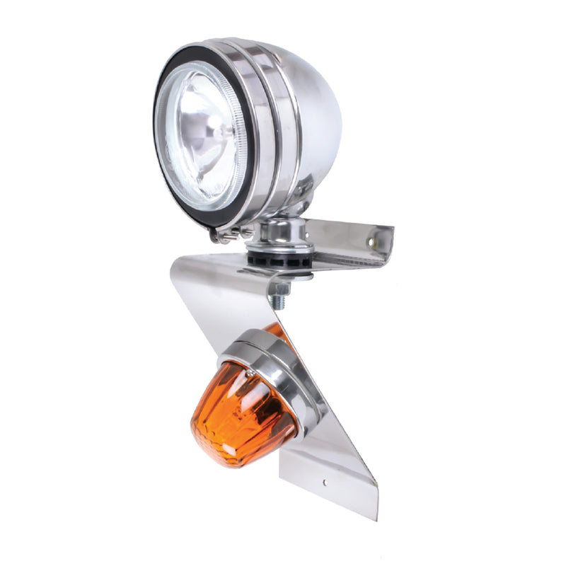 #79959 Large Stainless Steel Z Shape Bracket Light Kit w/ 2 Lights