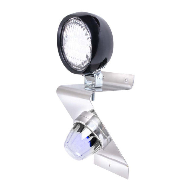 79962 Large Stainless Steel Z Shape Bracket Light Kit w/ 2 Lights