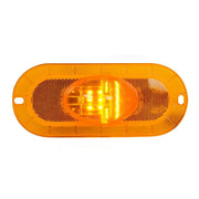 79998 OVAL AMBER/AMBER SIDE MARKER/ TURN 9 LED LIGHT W/REFLEX LENS MARKER LIGHT Dark Orange