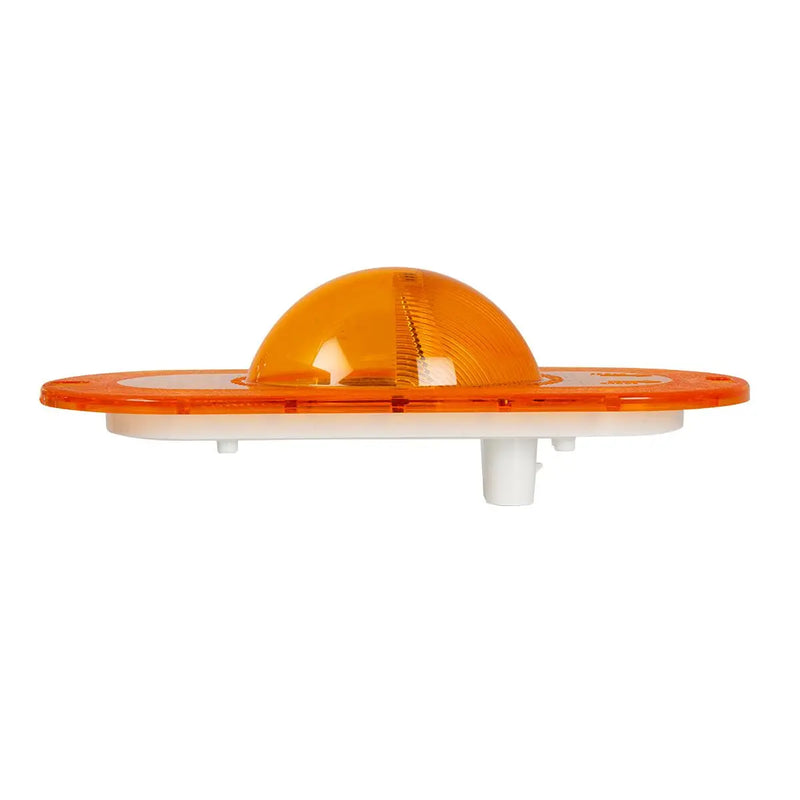 79998 OVAL AMBER/AMBER SIDE MARKER/ TURN 9 LED LIGHT W/REFLEX LENS MARKER LIGHT Light Gray