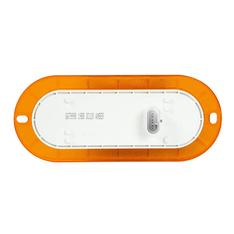 79998 OVAL AMBER/AMBER SIDE MARKER/ TURN 9 LED LIGHT W/REFLEX LENS MARKER LIGHT Chocolate