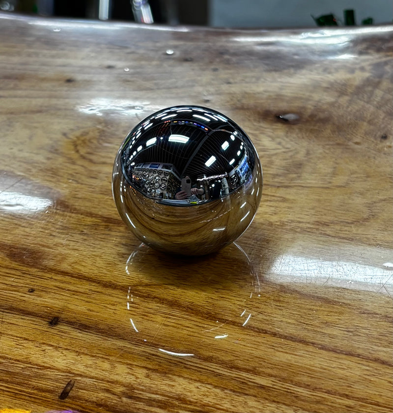 Perilla de freno redonda cromada