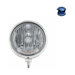 Dark Gray GUIDE 682-C STYLE HEADLIGHT H4 BULB WITH 6 AMBER LED (Choose Color) HEADLIGHT Stainless,Chrome,Black