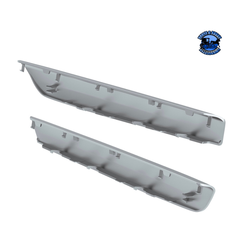 CHROME PLASTIC DOOR GRAB HANDLE COVERS FOR 2018-2023 FREIGHTLINER CASCADIA (PAIR) #42448 DOOR HANDLE Dark Gray