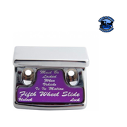 CHROME PLASTIC FIFTH WHEEL SWITCH GUARD WITH GLOSSY STICKER FOR 1990-2010 FREIGHTLINER CLASSIC (Choose Color) Fifth Wheel Switch Guard Purple Gray