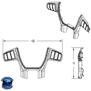 PLASTIC TRIM FOR UNITED PACIFIC YOURGRIP PETERBILT 579/KENWORTH T680 STEERING WHEEL (Choose Finish) WHEEL TRIM Black,Chrome Lavender