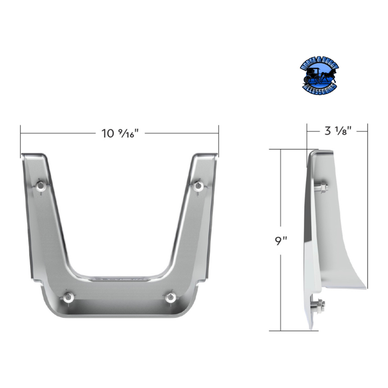 CHROME PLASTIC FUEL TANK FAIRING TRIM FOR 2018-2024 FREIGHTLINER CASCADIA #42424 FREIGHTLINER CASCADIA Gray