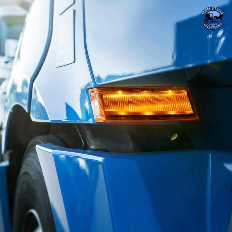 6 LED AMBER TURN SIGNAL LIGHT FOR 2018-2024 FREIGHTLINER CASCADIA - COMPETITION SERIES (Choose Side) TURN SIGNAL Driver's Side,Passenger's Side Light Gray