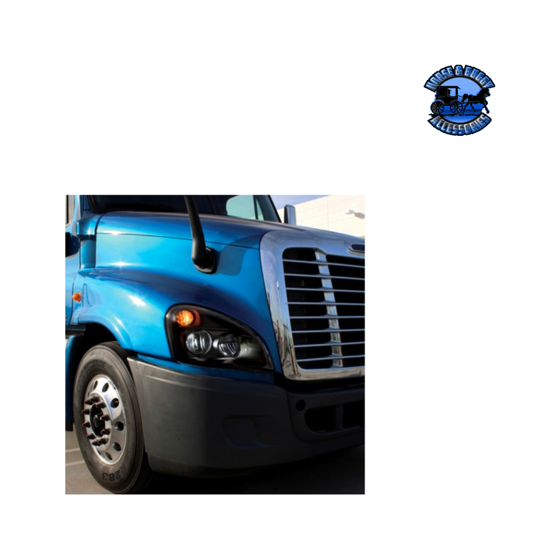 BLACKOUT LED HEADLIGHT FOR 2008-2017 FREIGHTLINER CASCADIA (Choose Side) LED Headlight Driver's Side,Passenger's Side Gray