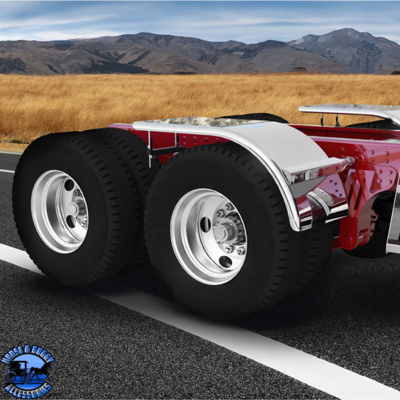 430 STAINLESS STEEL (16GA) ROLL FORMED EDGE SMOOTH HALF FENDER - SS SERIES (Choose Fender Length) (Choose Fender Spread) FENDER 60" / 25",66" / 31",80" / 31",80" / 45" Tan