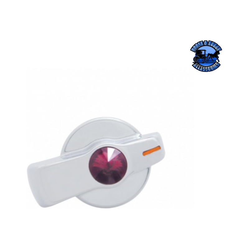 A/C KNOB (NEWER MODEL) WITH COLOR CRYSTAL FOR 2005-2010 FREIGHTLINER (Choose Color) A/C Knob Purple Light Gray