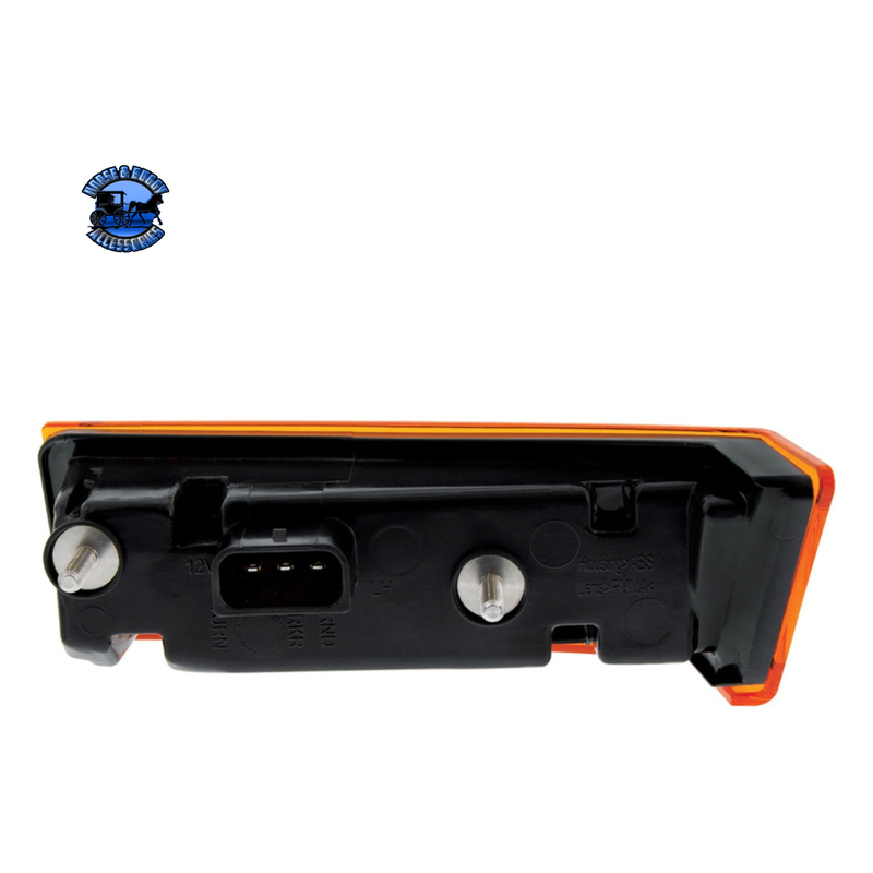 35 LED SEQUENTIAL TURN SIGNAL LIGHT FOR 2018-2024 FREIGHTLINER CASCADIA - AMBER LED/AMBER LENS (Choose Side) TURN SIGNAL Driver's Side,Passenger's Side Black