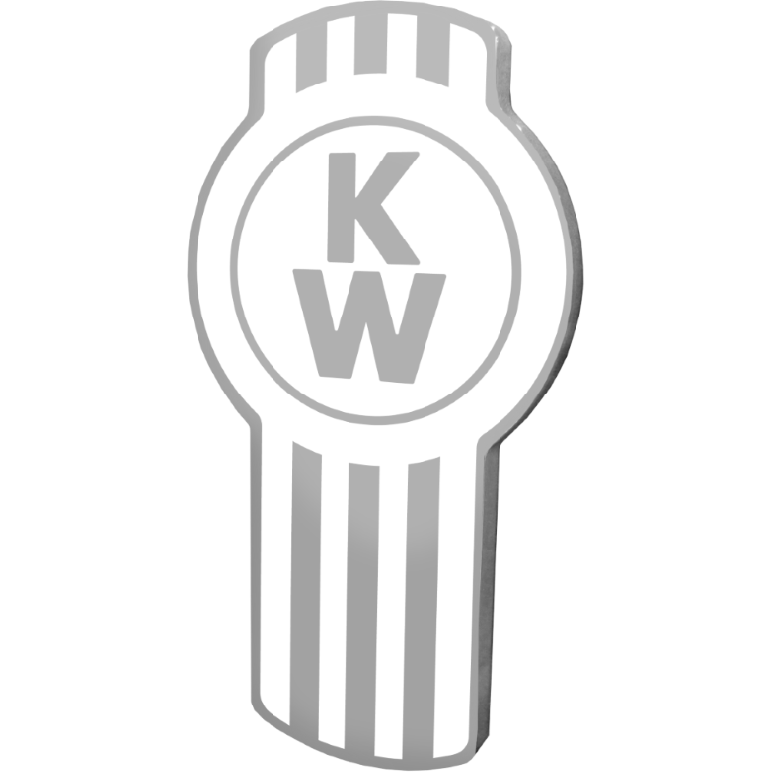 KENWORTH WHITE EMBLEM 108 EMBLEM Dark Gray