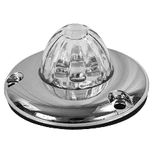 Legendary 1-1/2 Inch Watermelon Light W/ Flat Bezel - Red LED / Clear Glass Lens 11002CR-3 watermelon sealed led Gray