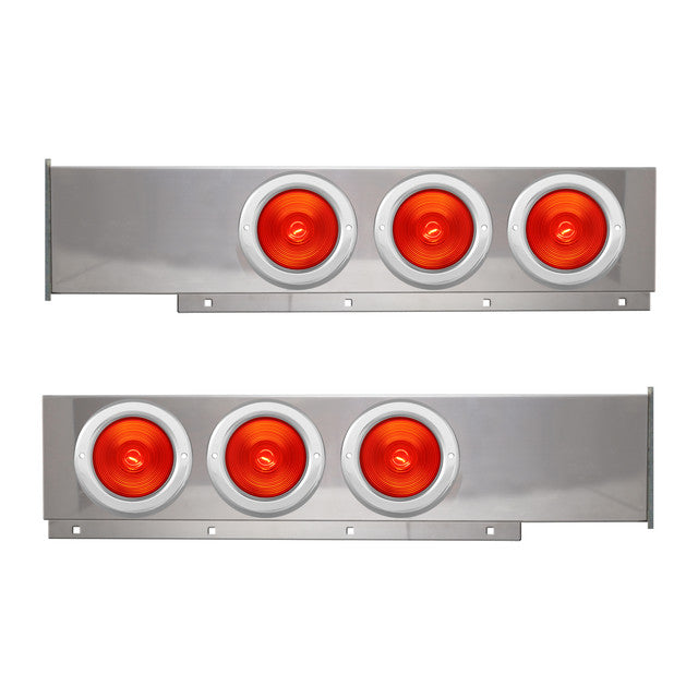 80112 2-Pc Chrome Plated Steel Light Bar