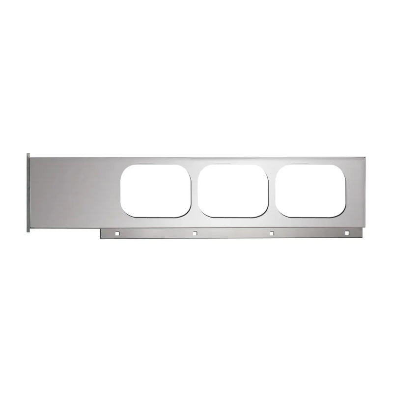 80368  2PC. CR. BAR W/RECT. RED/CLEAR PEARL LED & CR. RIM W/VISOR Gray