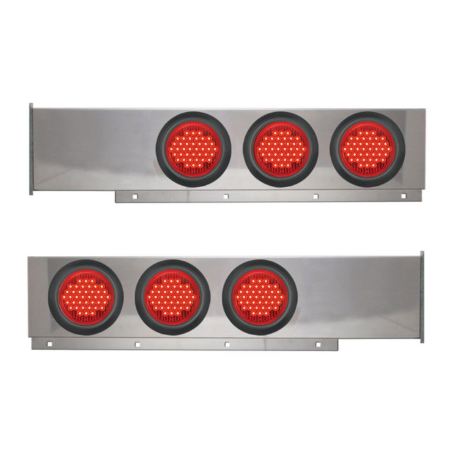 2 PIEZAS CR. BARRA DE LUZ TRASERA CON LUZ LED ROJA DE 4"