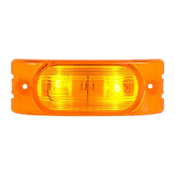 Dark Orange Oblong Rectangular Two-Bulb Marker Light (choose light) MARKER LIGHT amber