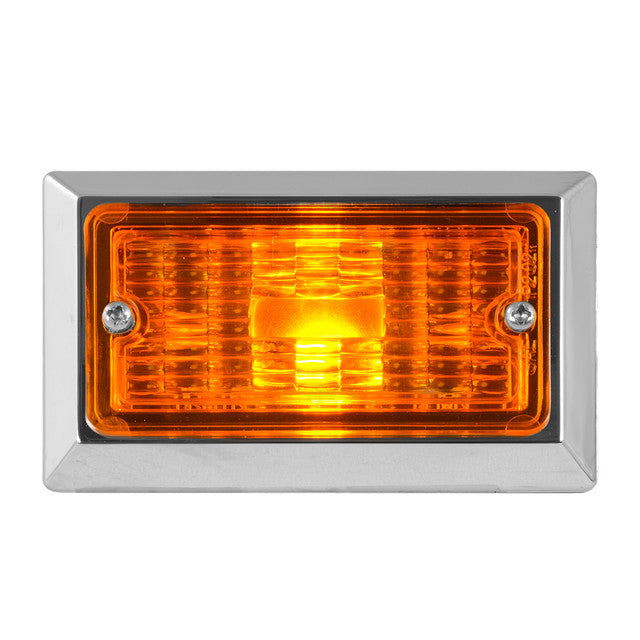80223 Rectangular Light with Chrome Base (Amber)