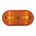 Chocolate Oblong Two-Bulb Marker Light AMBER W/ WHITE BASE,AMBER W/CHROME BASE