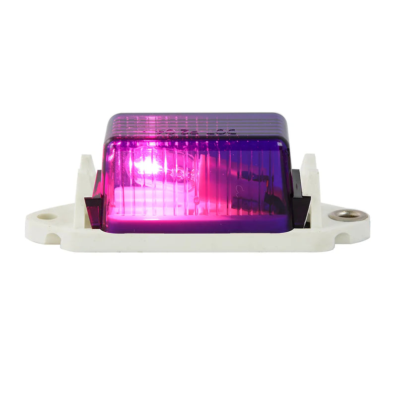Mini Marker Lights with Rectangular Lens MARKER purple (White base),purple (chrome base) Midnight Blue