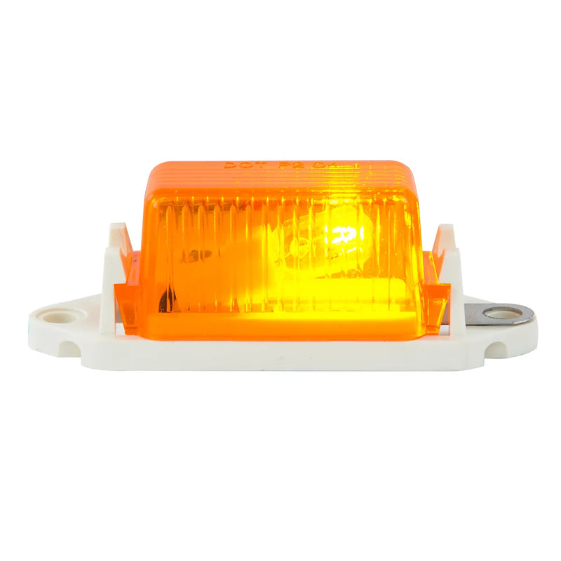 Mini Marker Lights with Rectangular Lens MARKER amber (white base),amber (chrome base) Orange