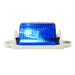 Light Gray Mini Marker Lights with Rectangular Lens MARKER blue (chrome base)