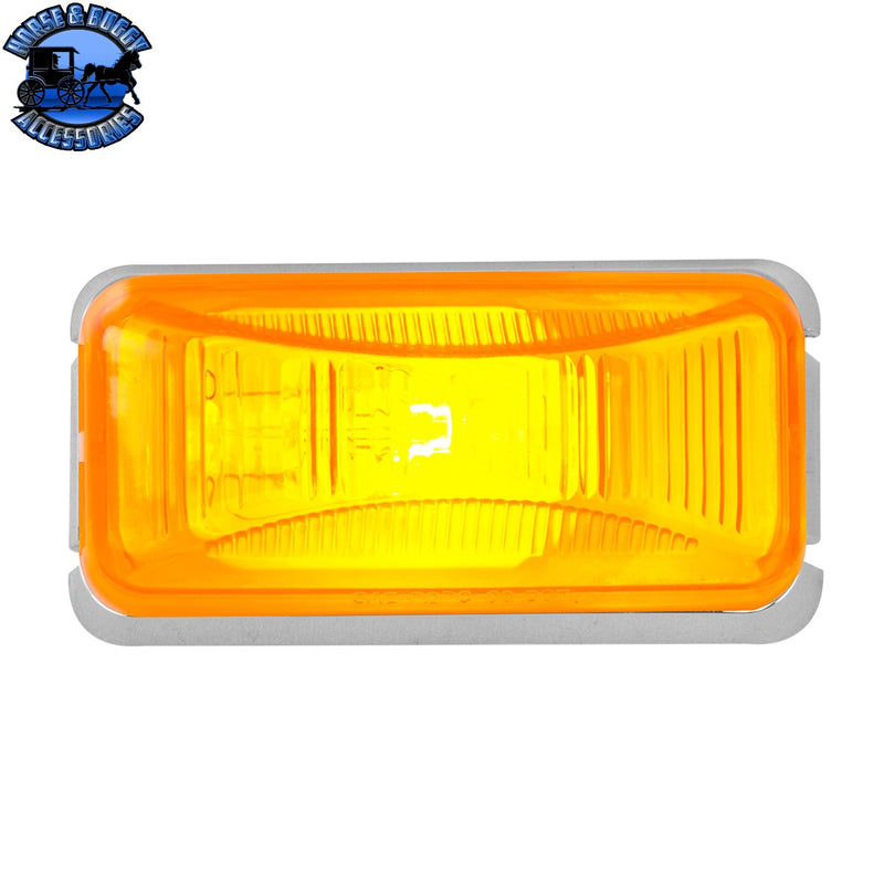 Small Rectangular Single Bulb Sealed Marker Light (CHOOSE COLOR AND STYLE)