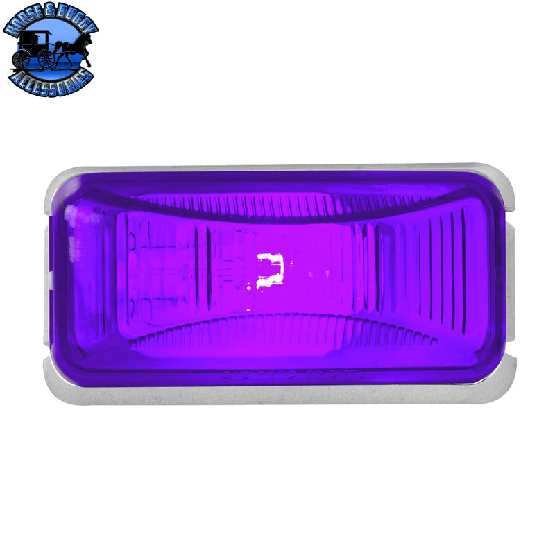 Small Rectangular Single Bulb Sealed Marker Light (CHOOSE COLOR AND STYLE)