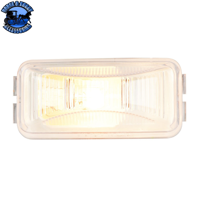 Small Rectangular Single Bulb Sealed Marker Light (CHOOSE COLOR AND STYLE)