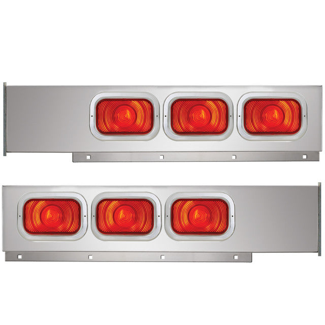 2 PIEZAS CR. BARRA DE LUCES CON RECT. LUZ ROJA Y LLANTA SS