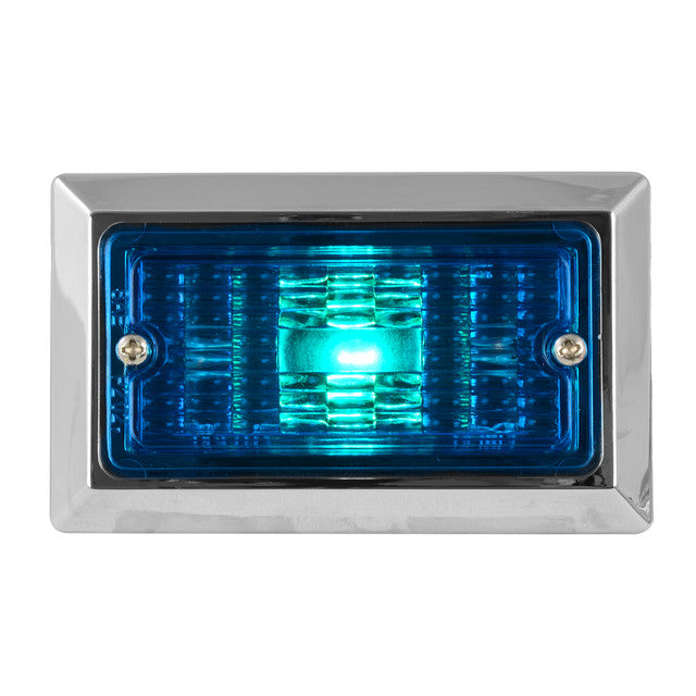 80451 Rectangular Light with Chrome Base (Blue)