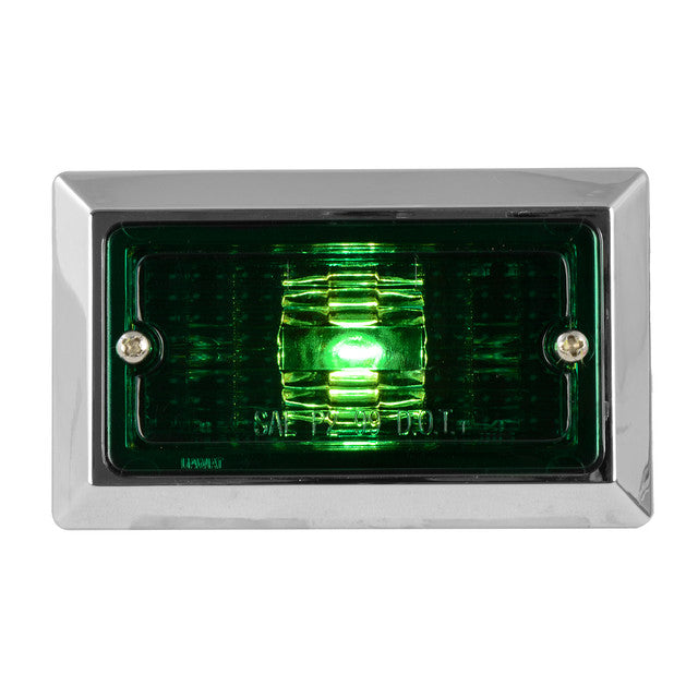 80452 Rectangular Light with Chrome Base (Green)