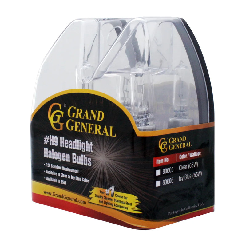 H9 Headlight Halogen Bulb #80605 Black