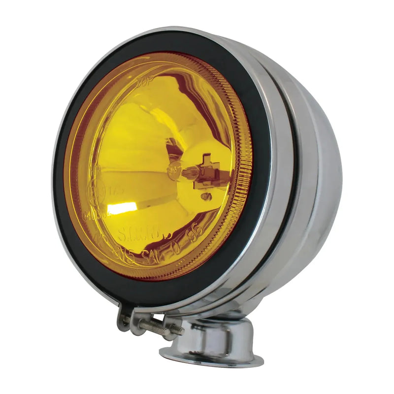 5" Chrome Plated Off-Road Light AMBER (55 WATTS) Dim Gray