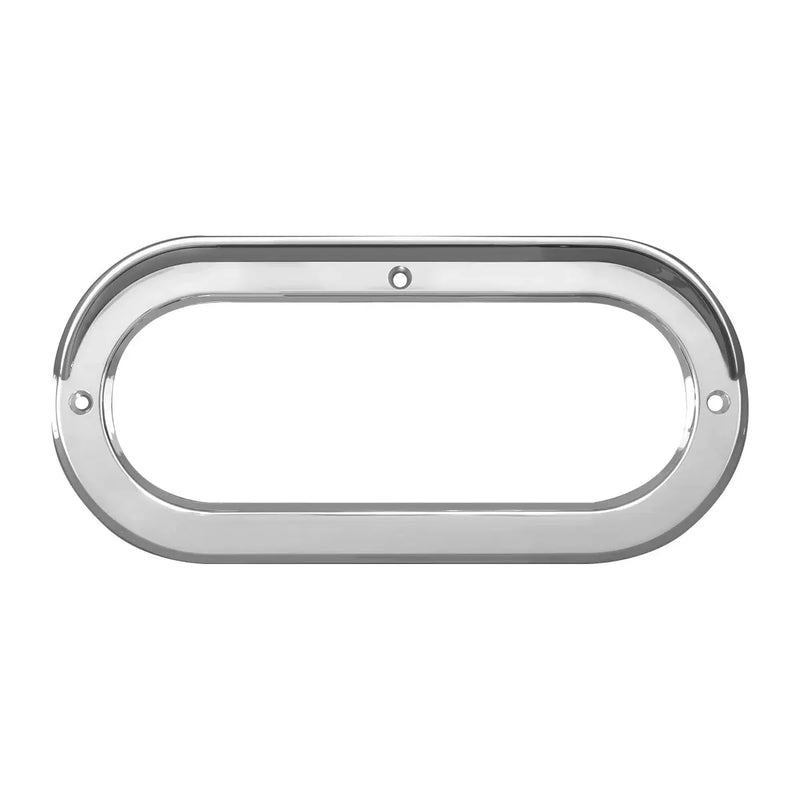 #80807 Grommet Cover w/ Visor in Horizontal Style for 6.5â€³ Large Oval Light Bezel Light Gray