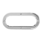 #80808 Grommet Cover w/ Visor in Vertical Style for 6.5â€³ Large Oval Light Bezel Gray