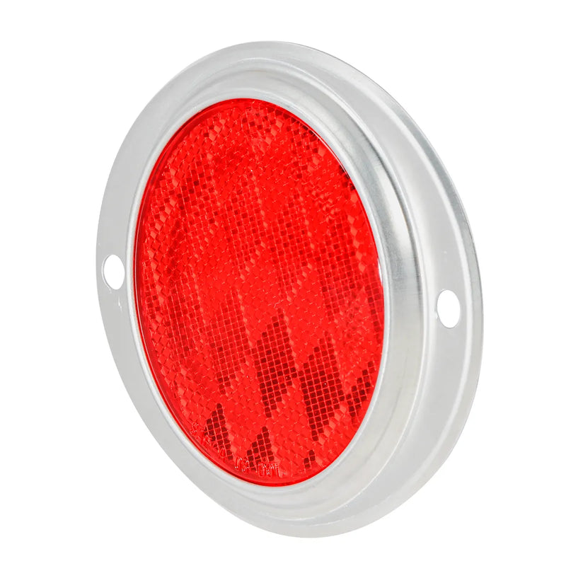 80816 3" RED REFLECTOR W/ ALUMINUM SCREW MOUNT BASE Red