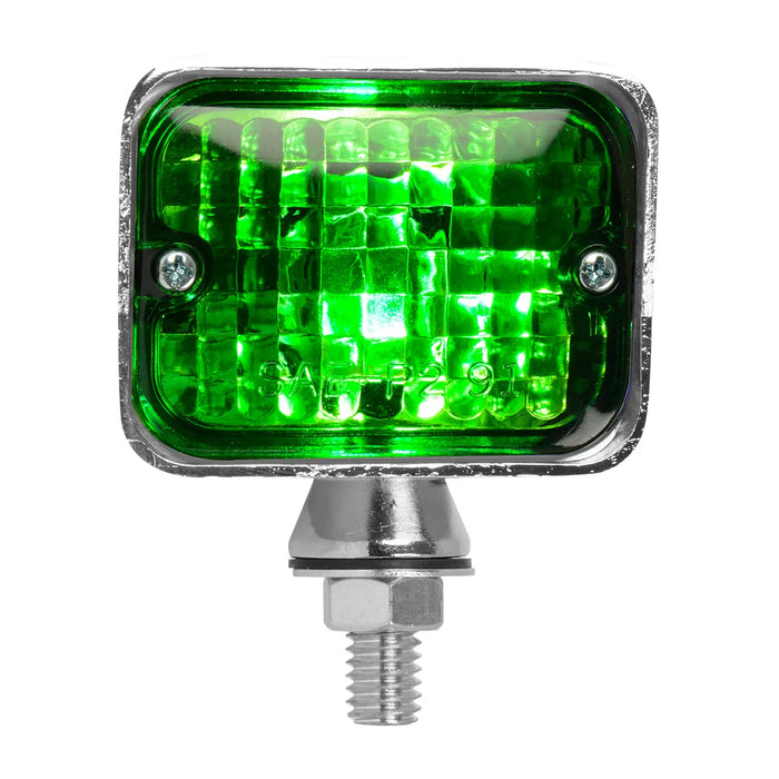 Gray Rod Pedestal Light (choose color & function) green (single function),green (dual function)