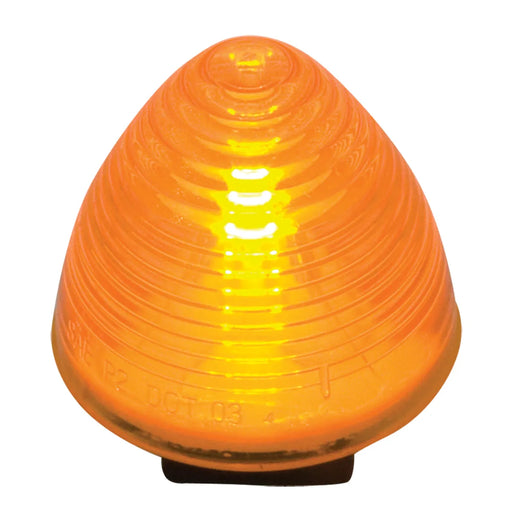 Goldenrod 2″ & 2-1/2″ Beehive Sealed Marker Light (choose color) 2" BEEHIVE amber w/grommet & pigtail