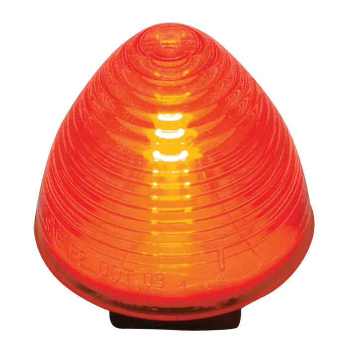 Chocolate 2″ & 2-1/2″ Beehive Sealed Marker Light (choose color) 2" BEEHIVE amber w/grommet & pigtail,red w/grommet & pigtail,clear w/grommet & pigtail,purple w/grommet & pigtail