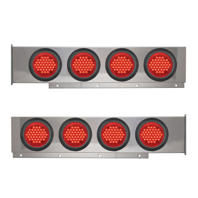 2 PIEZAS CR. BARRA DE LUZ TRASERA CON LUZ LED ROJA DE 4"