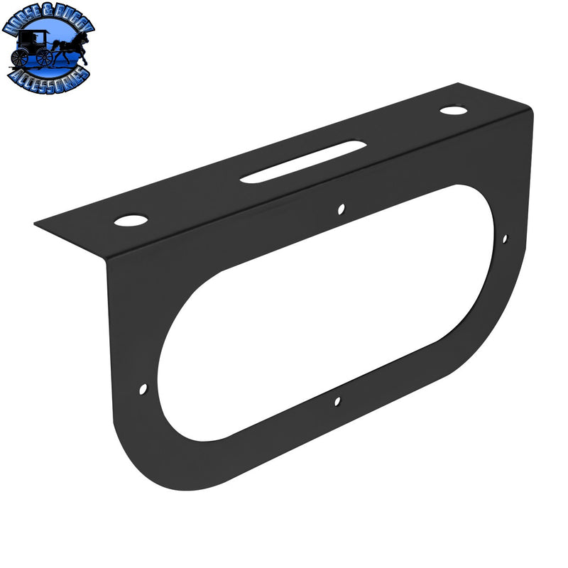 SOPORTE DE MONTAJE L NEGRO CON 1 AGUJERO OVALADO
